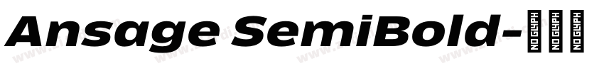 Ansage SemiBold字体转换